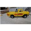 Image 1 : Tonka #2525 Mighty Pickup Truck with Roll Bar, Yellow with Multicolor Stripes, Late 1970s. 15.6”