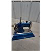 Image 4 : Kaiser Blue Child's Sewing Machine, Hand Crank, Spool Pin