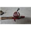 Image 3 : Vintage Ocean City Direct-Drive Baitcasting Reel on Rod Handle, Brass Scale