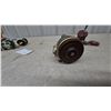 Image 4 : Vintage Ocean City Direct-Drive Baitcasting Reel on Rod Handle, Brass Scale