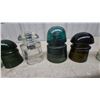 Image 3 : Assorted Glass and Ceramic Insulators: 10 Pieces Total