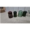 Image 4 : Assorted Glass and Ceramic Insulators: 10 Pieces Total