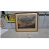 Image 1 : Framed Canadian Pacific Print "Banff Springs Hotel and Bow River Valley" by L. Richmond. 22”×26”