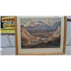Image 2 : Framed Canadian Pacific Print "Banff Springs Hotel and Bow River Valley" by L. Richmond. 22”×26”