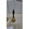 Image 3 : Two Brass Schoolhouse Hand Bells with Black Wood Handles