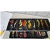 Image 3 : Vintage Aluminum Metal Tackle Box with Assorted Fishing Lures and Line