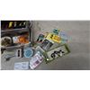 Image 8 : Vintage Aluminum Metal Tackle Box with Assorted Fishing Lures and Line