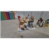 Image 5 : Collection of 12 Norman Rockwell Porcelain Figurines Including Lovers Love Story and Self Portrait