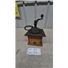 Image 1 : Antique Cast Iron and Wood Coffee Grinder with Drawer and Handle