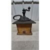 Image 2 : Antique Cast Iron and Wood Coffee Grinder with Drawer and Handle