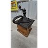 Image 5 : Antique Cast Iron and Wood Coffee Grinder with Drawer and Handle