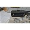 Image 7 : Large Lot of Wrenches and Sockets Including Craftsman and West Ward, and Metal tool box