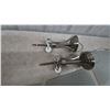 Image 3 : Two Brushed Nickel light fixtures with Frosted Glass Shades, Mounting Hardware