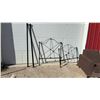 Image 1 : Wrought Iron Bed Single Frame Set With Arched Headboard, Footboard, and Side Rails
