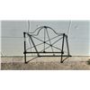 Image 6 : Wrought Iron Bed Single Frame Set With Arched Headboard, Footboard, and Side Rails