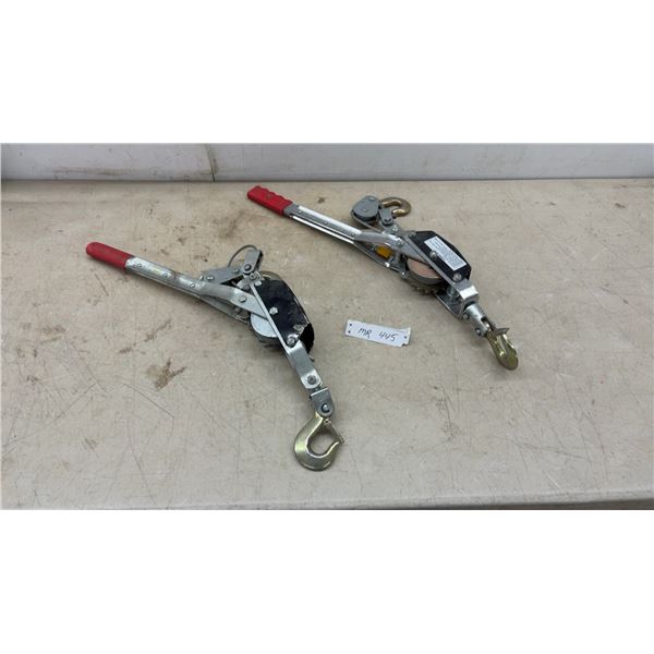 Sealey CP2000 2-Ton Cable Puller Come-Along Hand Winches, Lot of 2
