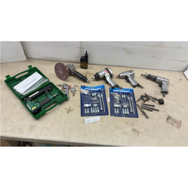 Air Tools, Stapler, Impact Wrench, Grinder, Mastercraft 17-Piece Air Tool Accessory Kits