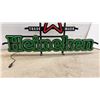 Image 5 : Heineken LED Lighted Advertising Sign with Red Star Trademark Logo, 16 × 28”. No Power Cord