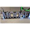 Image 5 : Moosehead Beer Illuminated LED Sign with Moose Head Logo, Dimmer and On/Off Controls, 16 × 36”
