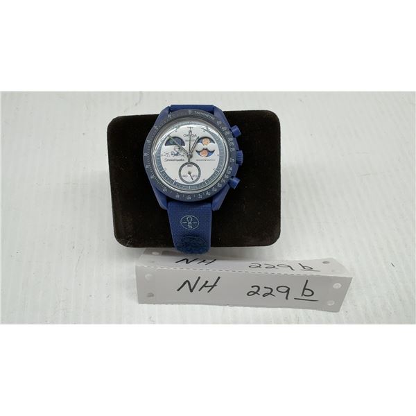Omega x Swatch Bioceramic MoonSwatch Speedmaster Mission to the Moonphase Snoopy Blue