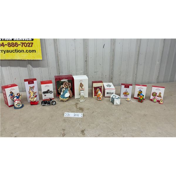 Hallmark Keepsake Collection of Christmas Ornaments Including Poinsettia Messengers