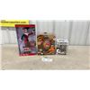 Image 1 : Harley Quinn Barbie, Indiana Jones Mr. Potato Head and Funko Pop! Grease Danny Zuko #553