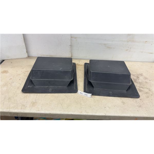Two Black Plastic Roof Vents