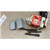 Image 8 : Assorted Tools: Jobmate Screwdriver Bit Set, PROTOCOL Tire Gauge, KUNY'S Tool Holster, 1/4, 3/8