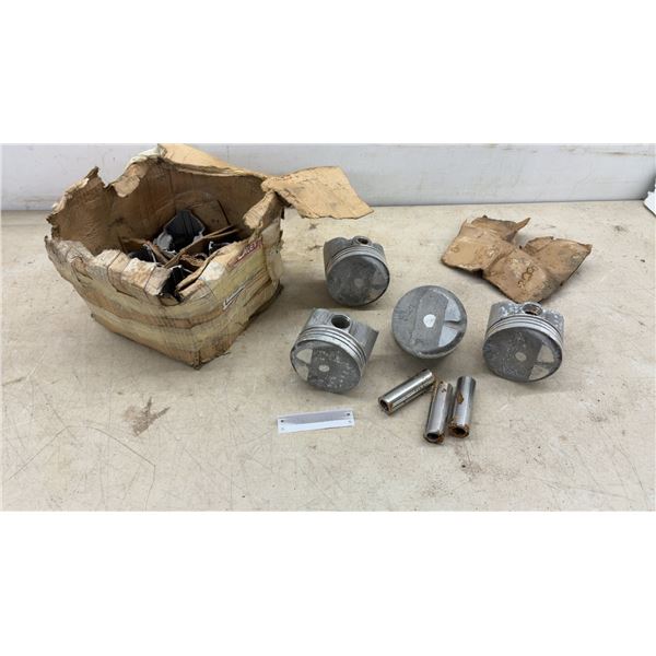 Eight Used Engine Pistons and Wrist Pins for Mopar 383