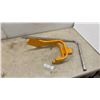 Image 1 : Orange Manual Folding Parking Barrier with Integrated Lock, Keys, and L-Shaped Mounting Bar