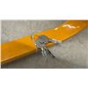 Image 3 : Orange Manual Folding Parking Barrier with Integrated Lock, Keys, and L-Shaped Mounting Bar