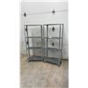 Image 1 : Pair of Galvanized Steel 4-Tier Utility Shelving Units, 55 × 23 × 11”