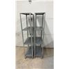 Image 3 : Pair of Galvanized Steel 4-Tier Utility Shelving Units, 55 × 23 × 11”