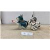 Image 1 : Pair of Vintage Figural Ceramic Dog Teapots, Blue Great Dane and Black and White Scottish Terrier
