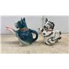 Image 3 : Pair of Vintage Figural Ceramic Dog Teapots, Blue Great Dane and Black and White Scottish Terrier