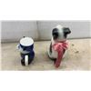 Image 2 : Vintage Staffordshire Figural Ceramic Sailor Panda Tea Pot and Dog With Pink Bow, 7 1/2” Tall