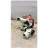 Image 4 : Vintage Staffordshire Figural Ceramic Sailor Panda Tea Pot and Dog With Pink Bow, 7 1/2” Tall