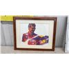 Image 14 : Jeff Gordon Memorabilia Lot: Framed Photo - 15.5” x 12.5”, Framed Sketch -11” x 14”, Backpack, CD