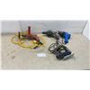 Image 1 : Power Tools: Trademaster 3/8” Drill, Heat Gun, Jigsaw, and Grinder Attachment