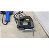 Image 2 : Power Tools: Trademaster 3/8” Drill, Heat Gun, Jigsaw, and Grinder Attachment