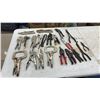 Image 1 : Assortment of Locking Pliers Including Vise-Grip C-Clamp, Curved Jaw, Long Nose, Tin Snips