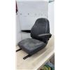 Image 2 : Black Vinyl Vehicle Seat with Integrated Armrests and Universal Sliding Mounting Rails
