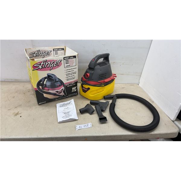 Stinger WD2025 2.5 Gallon Wet/Dry Vacuum With Hose, Accessories, Manual