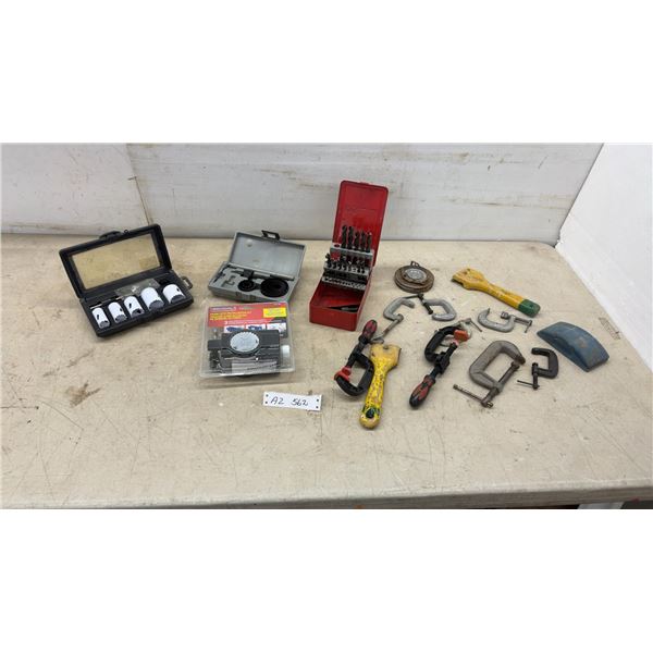 Hole Saw Set, Benchmark Door Lock Installation Kit, Drill Bit Set, C-Clamps