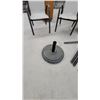 Image 5 : Patio Dining Set: Tabletop, 4 Chairs, Umbrella, and Base