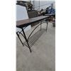 Image 4 : Wrought Iron and Tile Top Console Table with Lower Shelf. 28”×53”× 18”