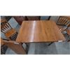 Image 2 : Dining Table and Six Spindle-Back Chairs with Leaf