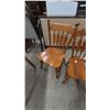 Image 5 : Dining Table and Six Spindle-Back Chairs with Leaf