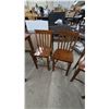 Image 3 : Four Wood Bar Stools