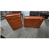 Image 1 : Pair of Mid-Century Modern Dressers: Tall Chest of Drawers. 44”×20”×32” and Low Chest of Drawers.